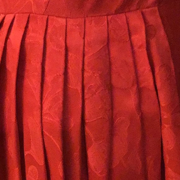 Vintage 1950’s Red Brocade Party Dress - Picture 7 of 16